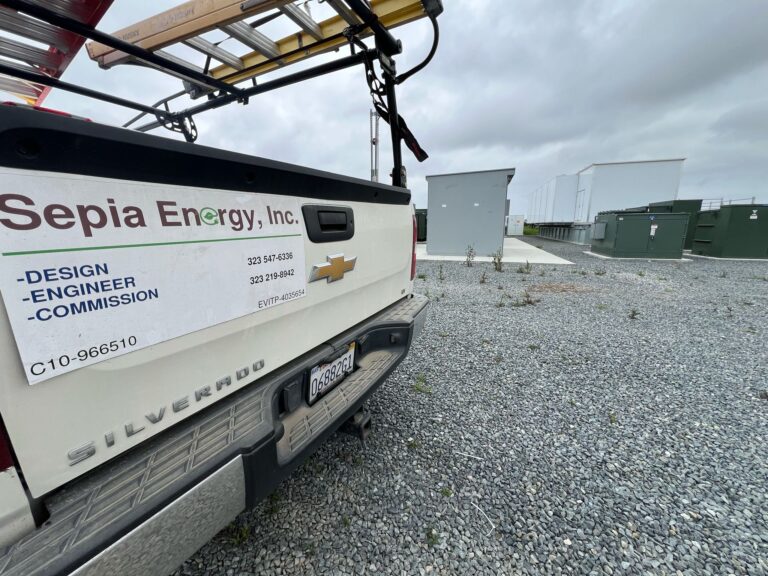 Sepia energy truck for service
